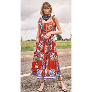 Hunter Bell Quincy Dress in Santa Fe Size 0 NWT Red Multi